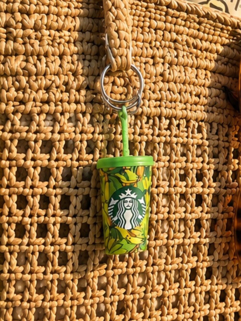 Starbucks x Farm Rio Mini Cup Keychain Banana Print NWT Bag Charm Sealed NEW